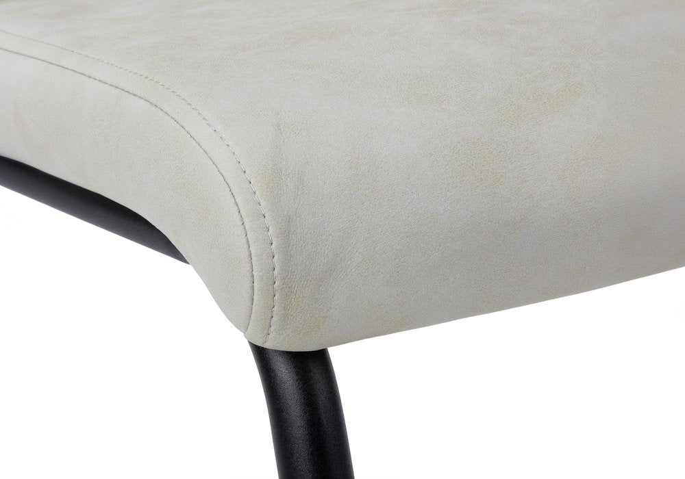 Set of Two Gray And Black Upholstered Polyester Dining Side Chairs HomeRoots