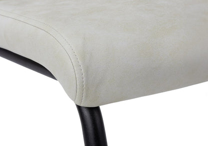 Set of Two Gray And Black Upholstered Polyester Dining Side Chairs HomeRoots