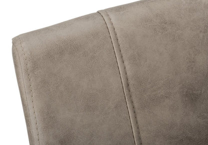 Set of Two Gray And Black Upholstered Polyester Dining Side Chairs HomeRoots