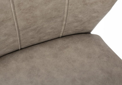 Set of Two Gray And Black Upholstered Polyester Dining Side Chairs HomeRoots