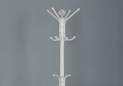 19" X 19" X 70" White  Metal  Coat Rack