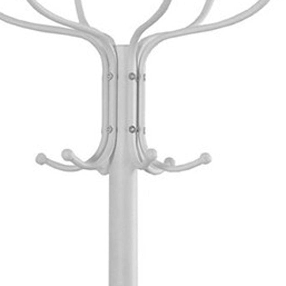 18" X 18" X 70" White  Metal  Coat Rack HomeRoots