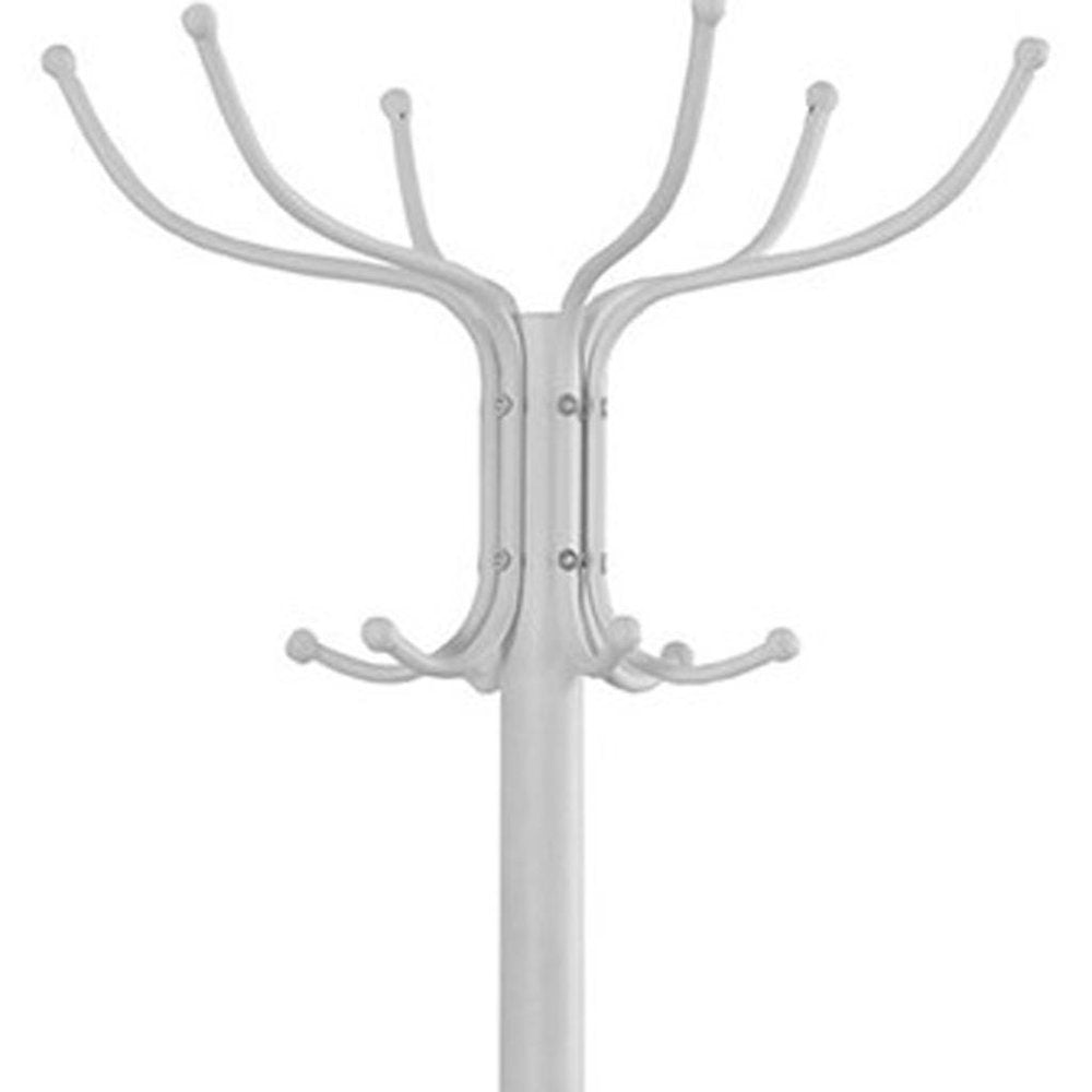 18" X 18" X 70" White  Metal  Coat Rack HomeRoots