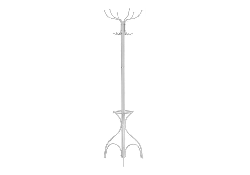 18" X 18" X 70" White  Metal  Coat Rack HomeRoots