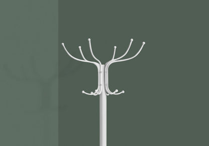 18" X 18" X 70" White  Metal  Coat Rack HomeRoots