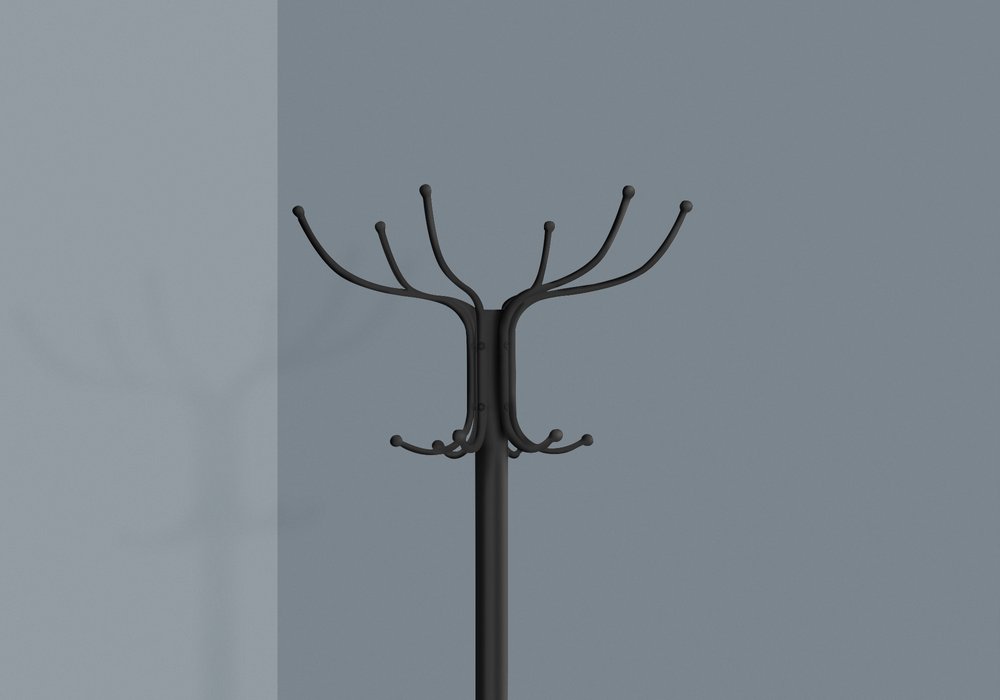 18" X 18" X 70" Black  Metal  Coat Rack HomeRoots