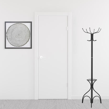 18" X 18" X 70" Black  Metal  Coat Rack