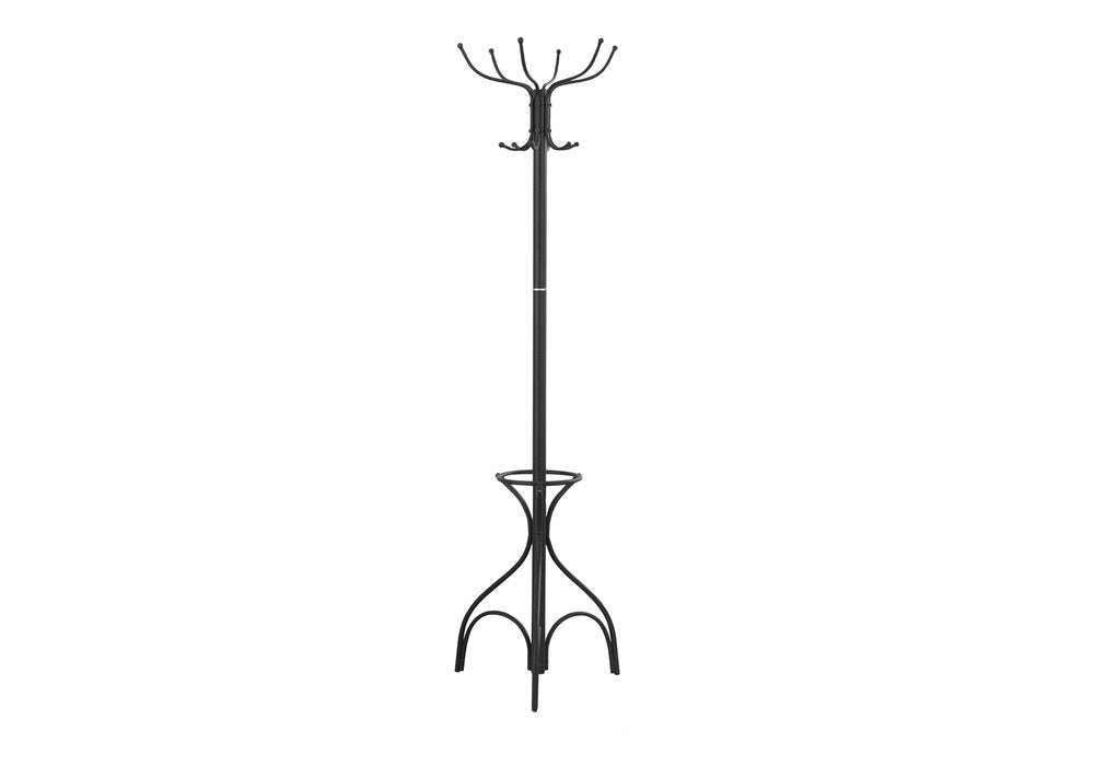 18" X 18" X 70" Black  Metal  Coat Rack HomeRoots