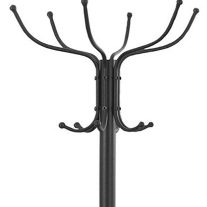 18" X 18" X 70" Black  Metal  Coat Rack HomeRoots
