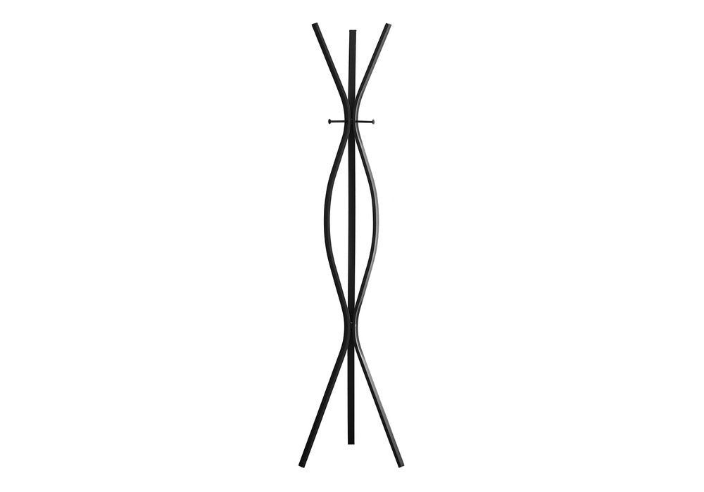 72" Black Metal Coat Rack HomeRoots