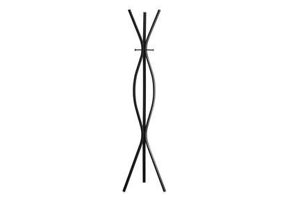 72" Black Metal Coat Rack HomeRoots