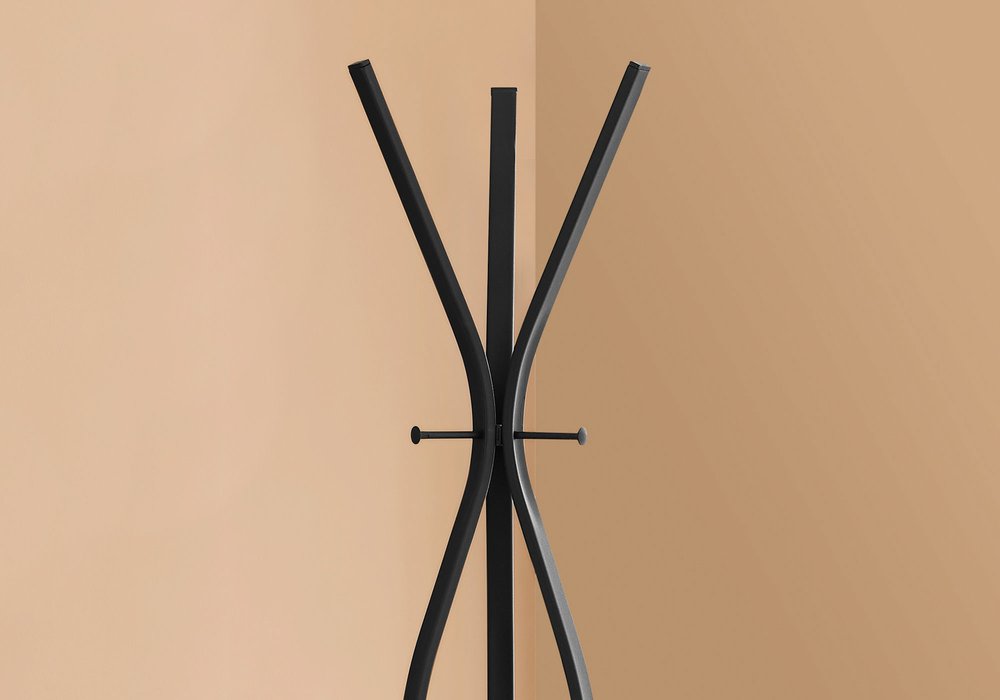 72" Black Metal Coat Rack — view 6