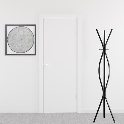 12" X 18" X 72" Black Metal Coat Rack - FurniFindUSA