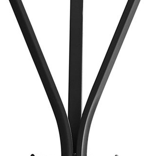 72" Black Metal Coat Rack HomeRoots