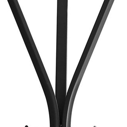 72" Black Metal Coat Rack HomeRoots