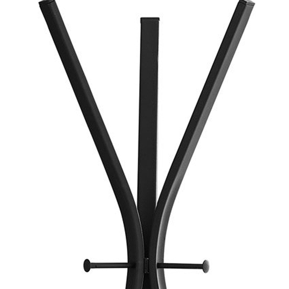 72" Black Metal Coat Rack — view 5
