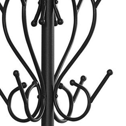 16" X 16" X 71" Black  Metal  Umbrella Holder Coat Rack HomeRoots