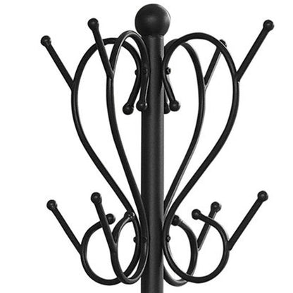 16" X 16" X 71" Black  Metal  Umbrella Holder Coat Rack HomeRoots