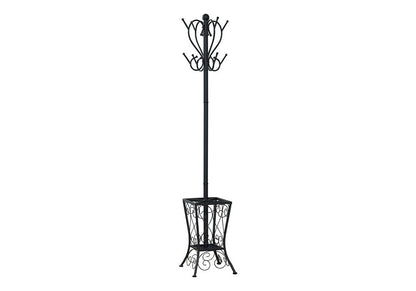16" X 16" X 71" Black  Metal  Umbrella Holder Coat Rack HomeRoots