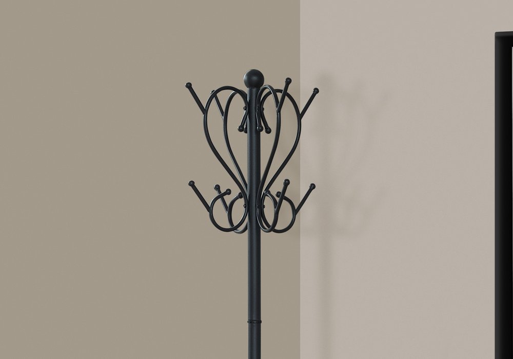 16" X 16" X 71" Black  Metal  Umbrella Holder Coat Rack HomeRoots