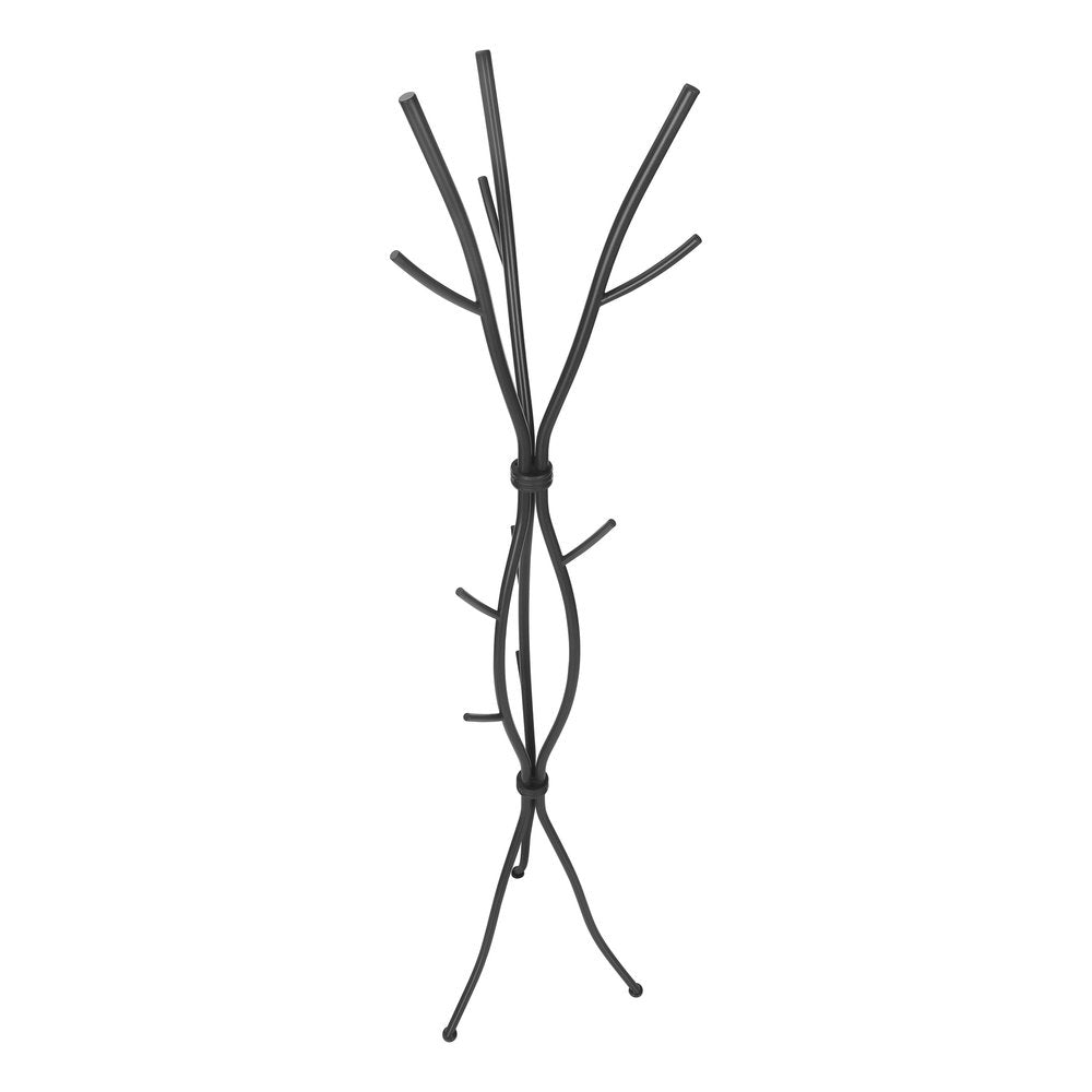 74" Black Metal Modern Tree Branch Coat Rack HomeRoots