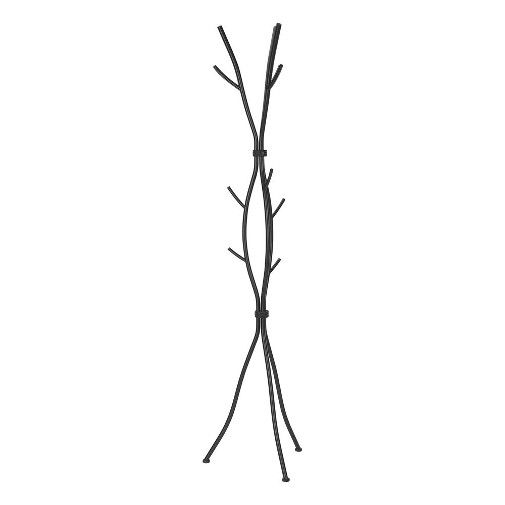74" Black Metal Modern Tree Branch Coat Rack HomeRoots