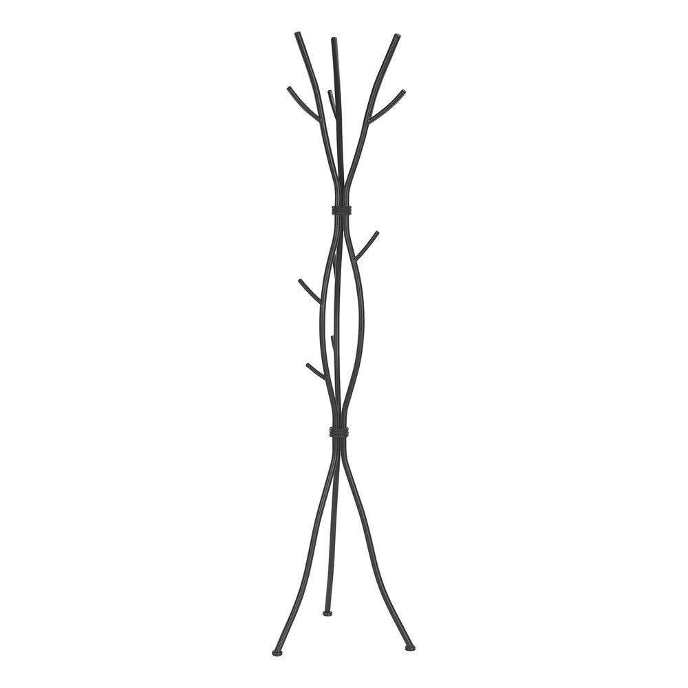 74" Black Metal Modern Tree Branch Coat Rack HomeRoots