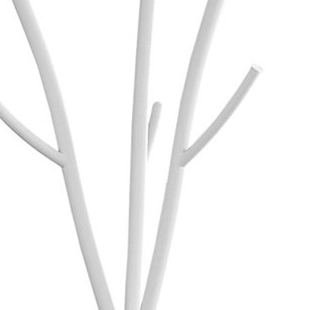 74" White Metal Modern Tree Branch Coat Rack HomeRoots