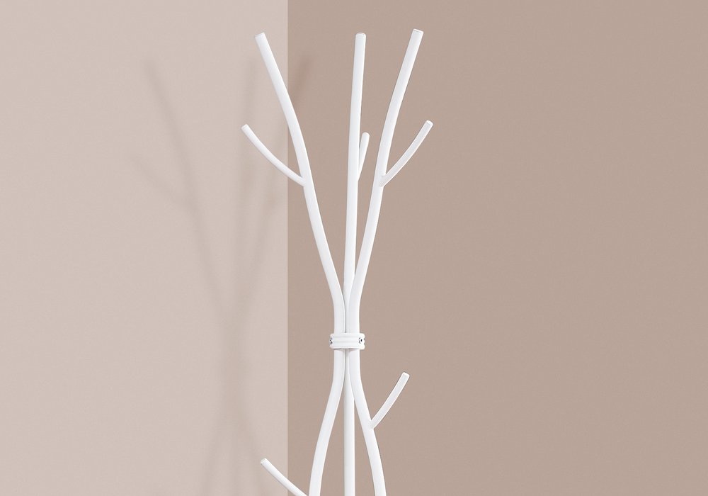 74" White Metal Modern Tree Branch Coat Rack HomeRoots