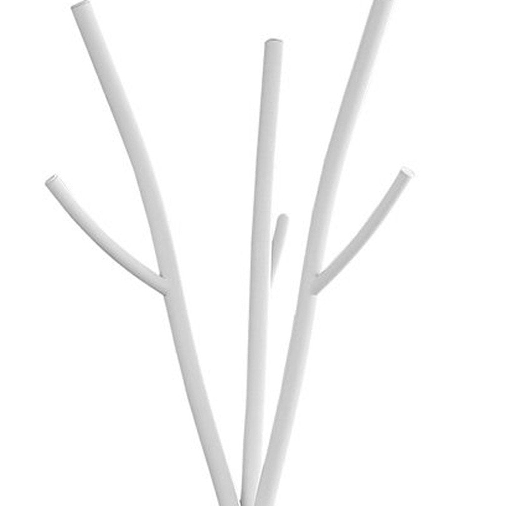 74" White Metal Modern Tree Branch Coat Rack HomeRoots