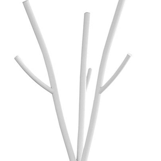 74" White Metal Modern Tree Branch Coat Rack HomeRoots