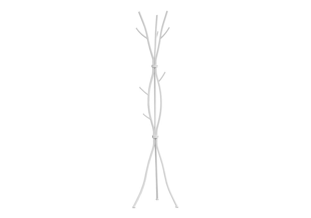 74" White Metal Modern Tree Branch Coat Rack HomeRoots
