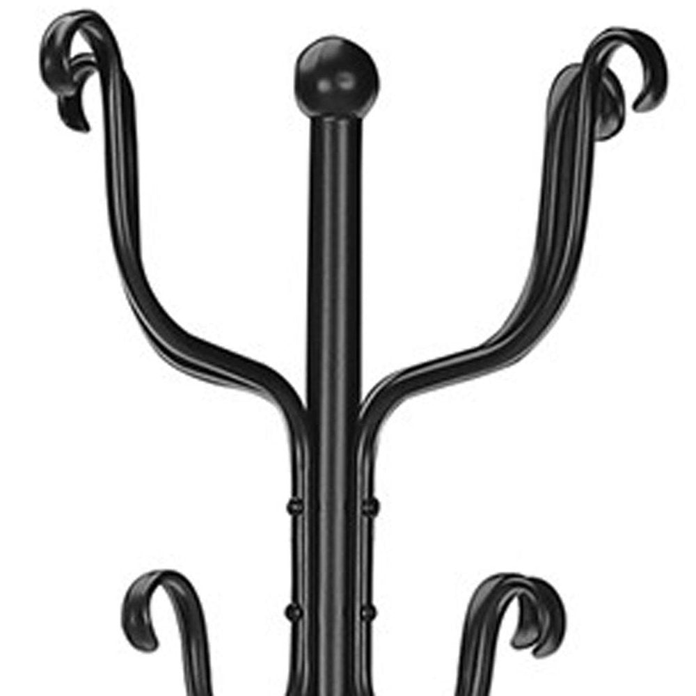 21" X 21" X 74" Black  Metal  Coat Rack HomeRoots