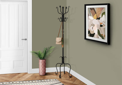 21" X 21" X 74" Black  Metal  Coat Rack HomeRoots
