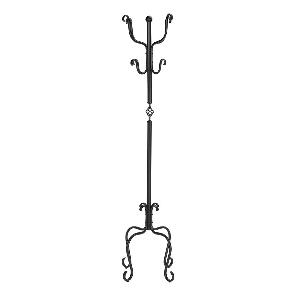 21" X 21" X 74" Black  Metal  Coat Rack HomeRoots