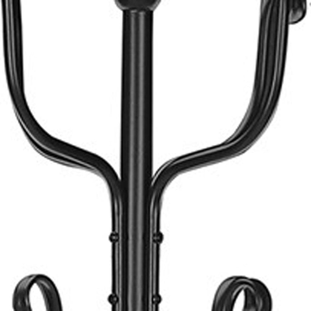 21" X 21" X 74" Black  Metal  Coat Rack HomeRoots