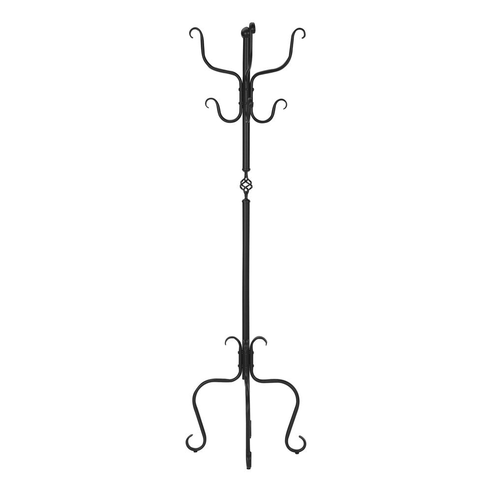 21" X 21" X 74" Black  Metal  Coat Rack HomeRoots