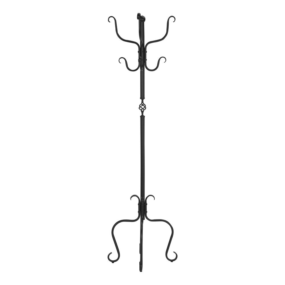 21" X 21" X 74" Black  Metal  Coat Rack HomeRoots