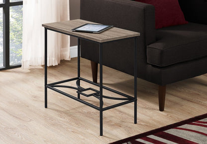 24" Taupe And Black Console Table With Storage HomeRoots