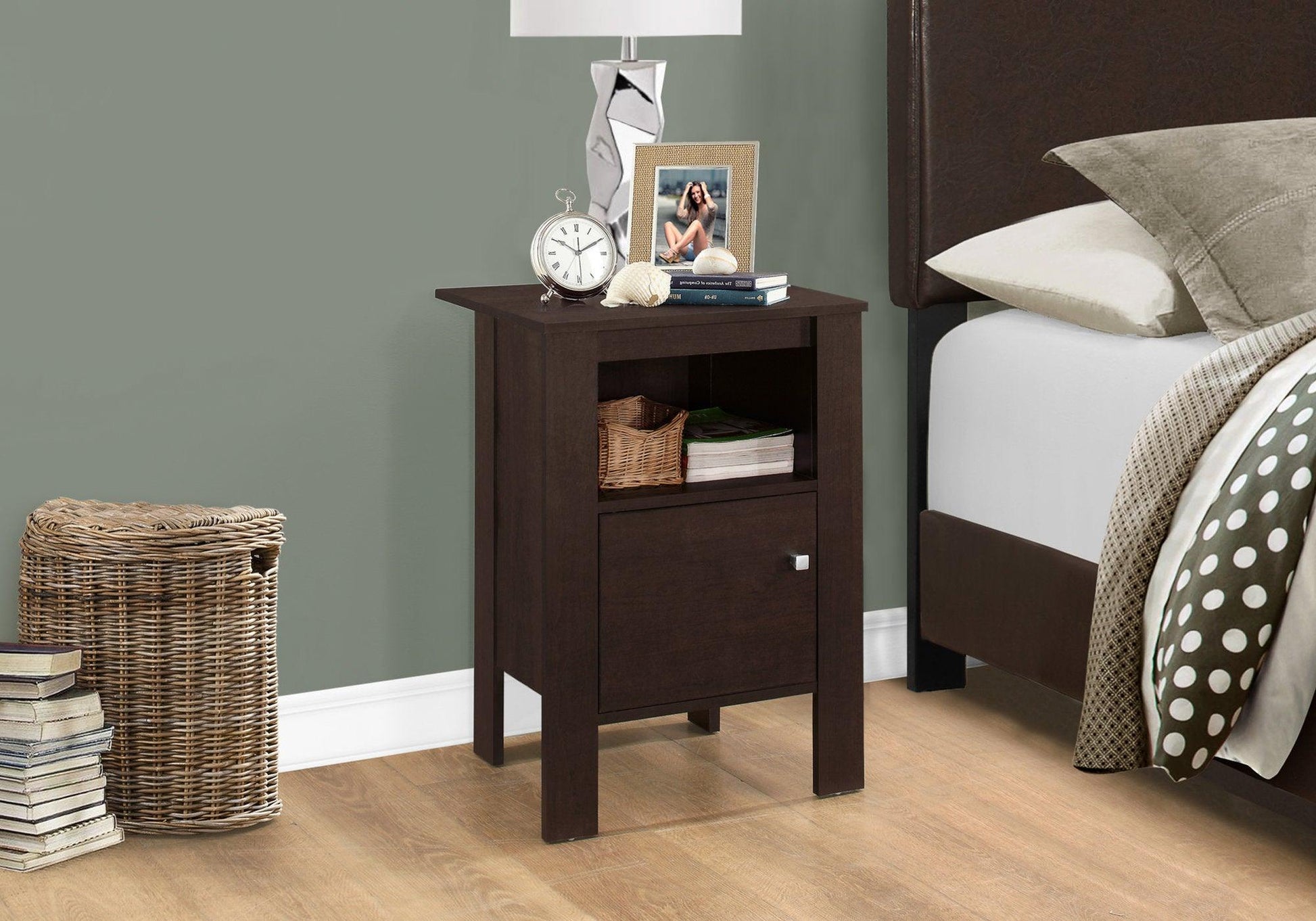 24" Espresso Nightstand - FurniFindUSA