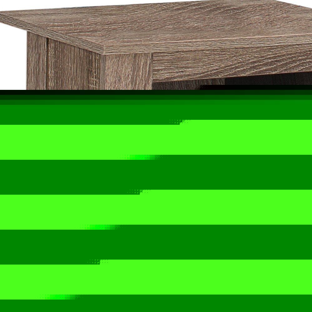 24" Deep Taupe Wood End Table With Shelf HomeRoots