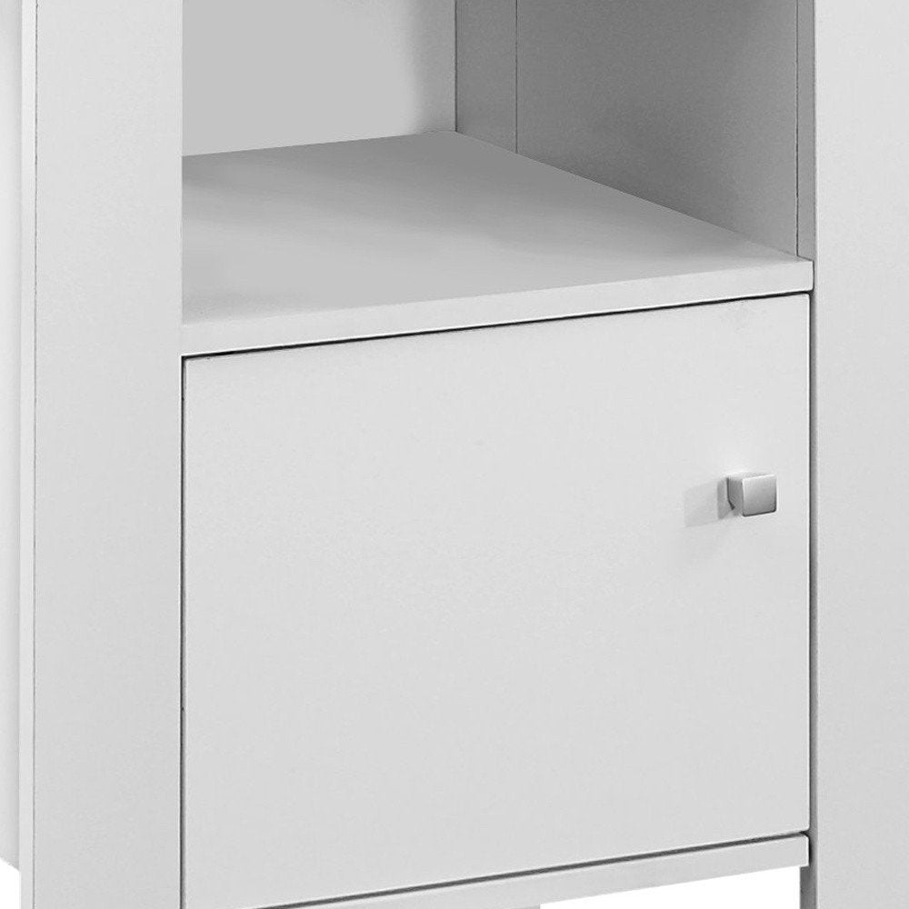 24" White Wood End Table With Shelf HomeRoots