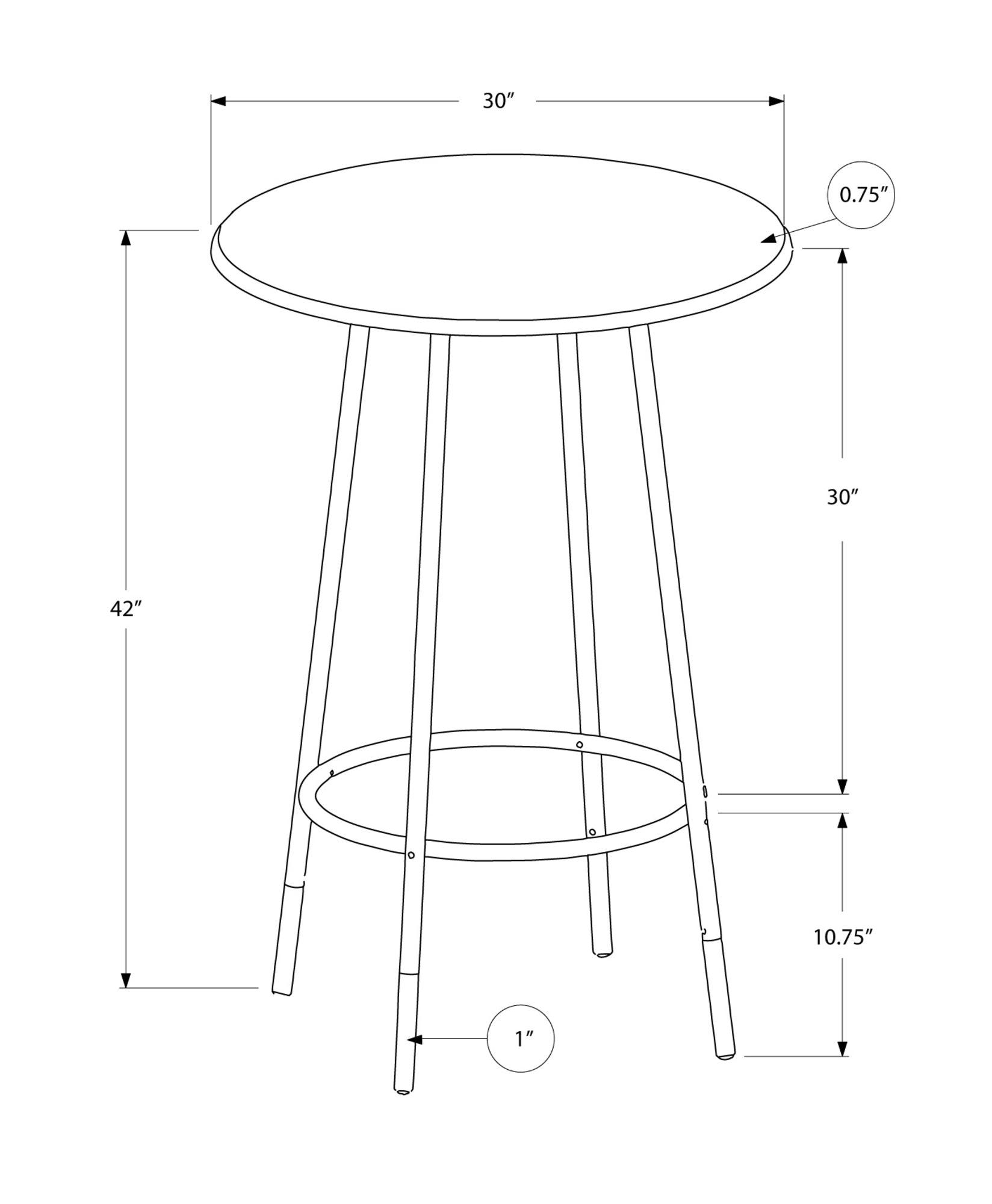 30" Beige And Brown Rounded Manufactured Wood Bar Table - FurniFindUSA