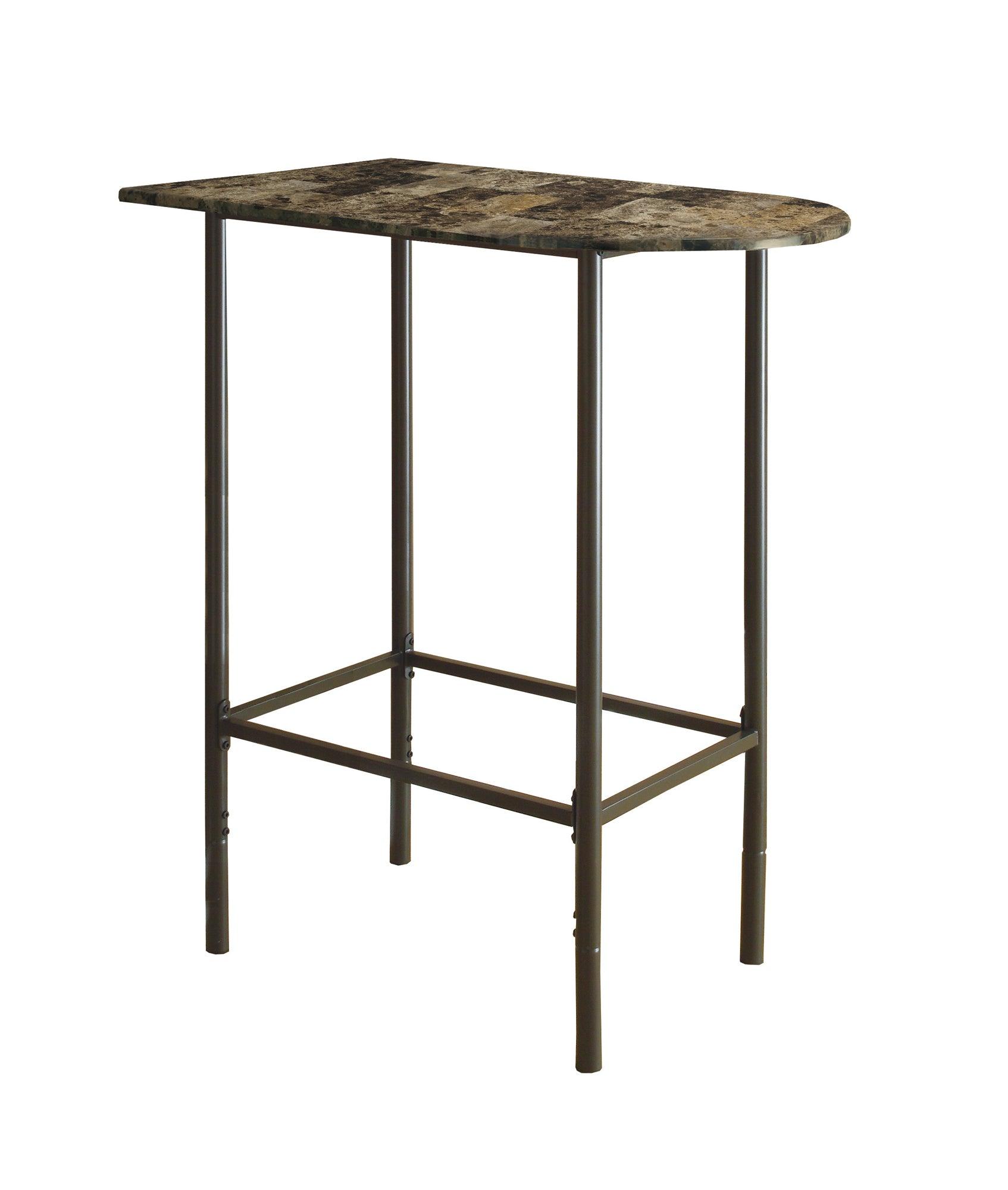 24" Brown Free Form Manufactured Wood Bar Table - FurniFindUSA