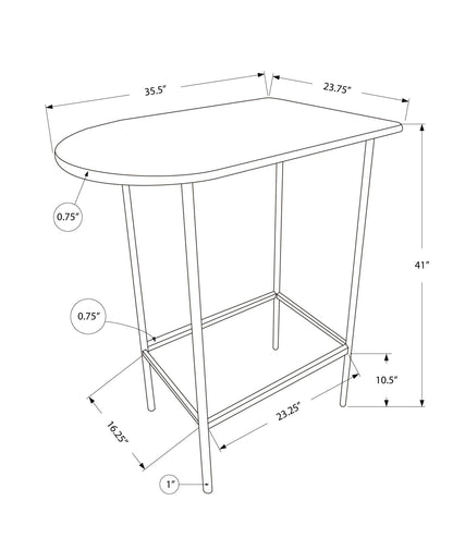 24" Brown Free Form Manufactured Wood Bar Table - FurniFindUSA