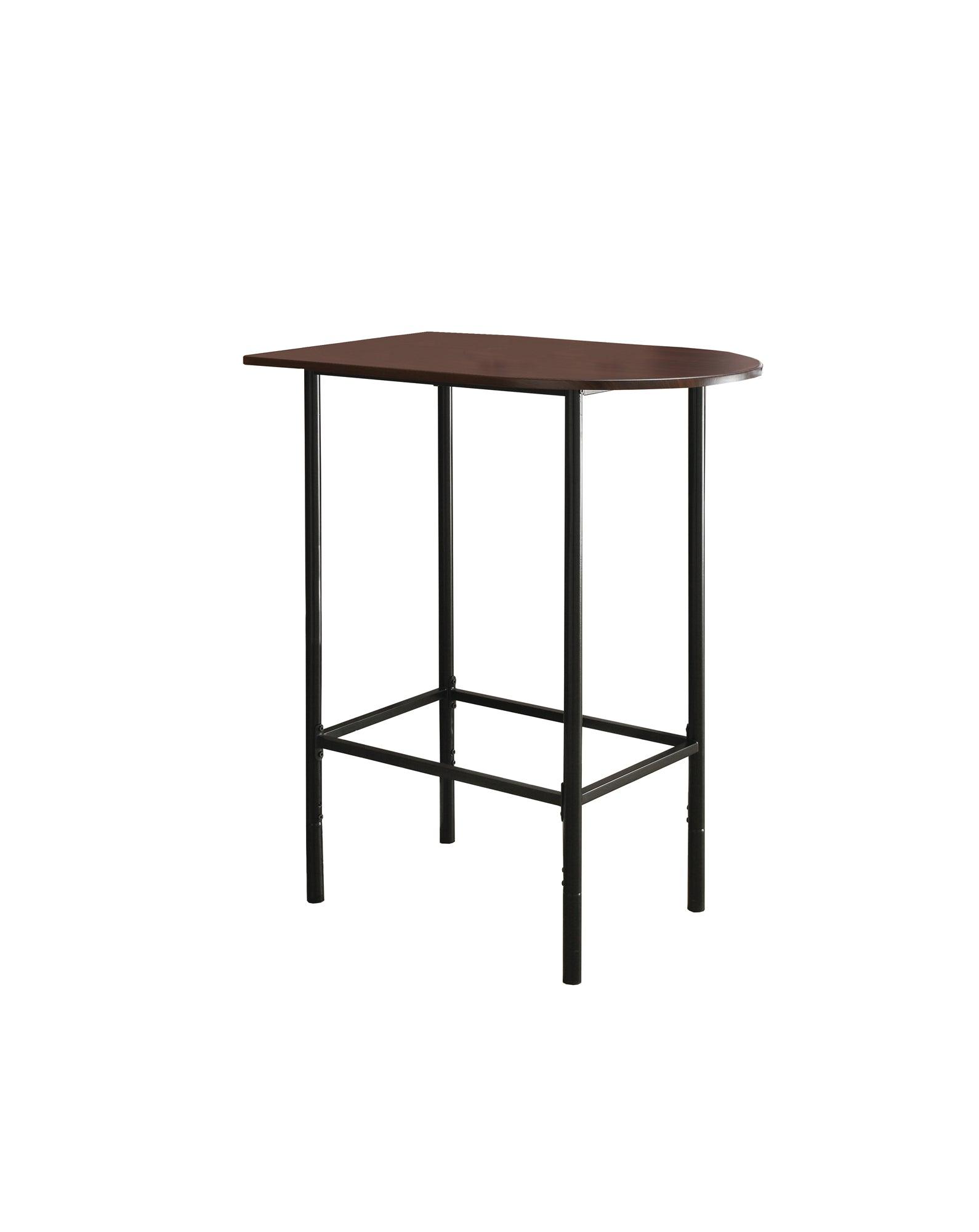 24" Brown And Black Free Form Manufactured Wood Bar Table - FurniFindUSA