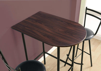 24" Brown And Black Free Form Manufactured Wood Bar Table - FurniFindUSA