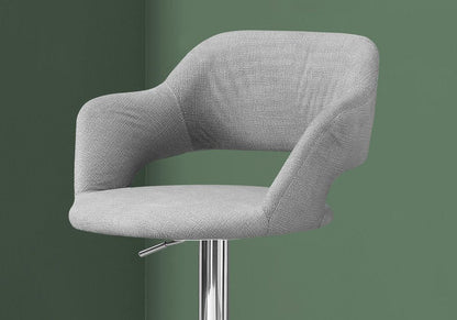 Light Gray and Silver Metal Low Back Bar Chair HomeRoots