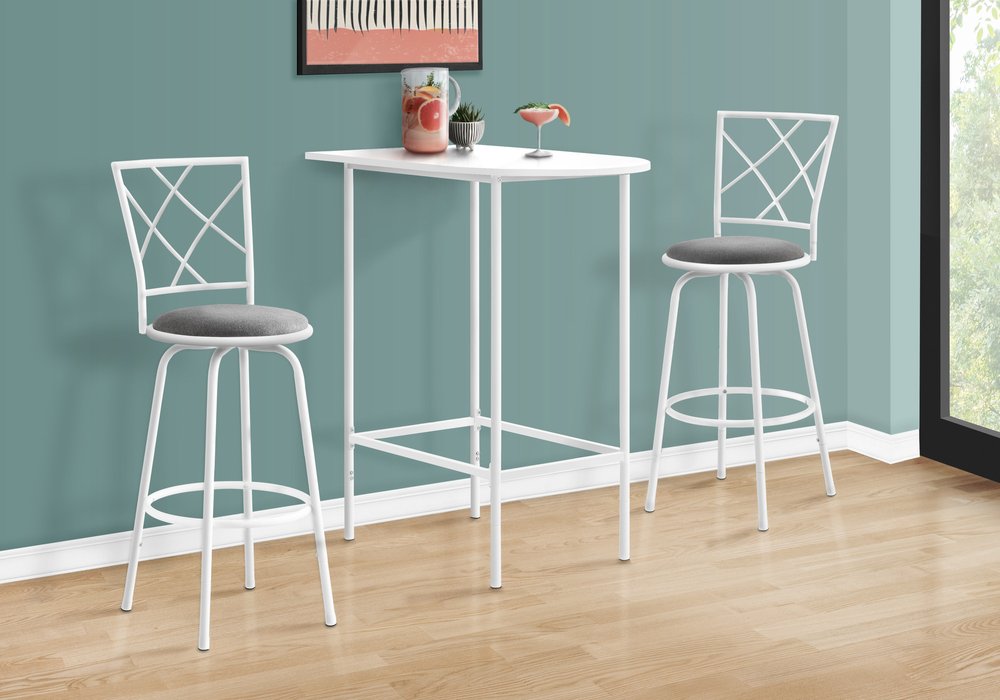 24" White Free Form Manufactured Wood Bar Table HomeRoots