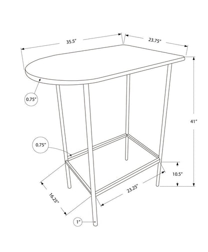 24" White Free Form Manufactured Wood Bar Table HomeRoots